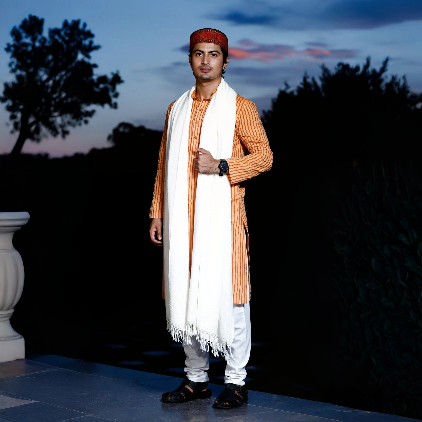 Lohi (Gents Shawl) Angoora Kullu Pattern Cream